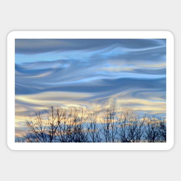 Treeline & Clouds (Impressionism) Sticker by LaurieMinor